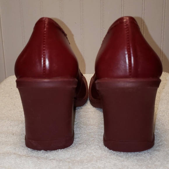 Massimo Red Leather square toe, block heels, 8.5 - Picture 8 of 14